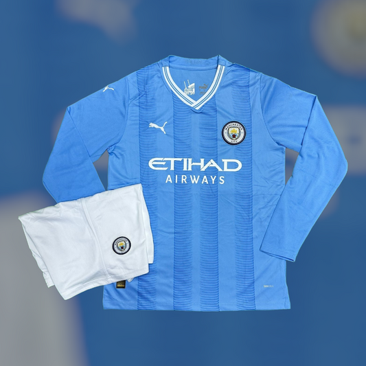 Manchester City Home Full Sleeve Kit 23/24 Edition